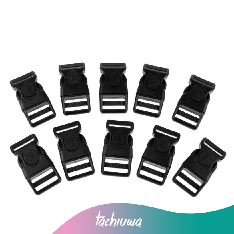 Paracord Planet 3/8-Inch Black Plastic Buckles – Curved