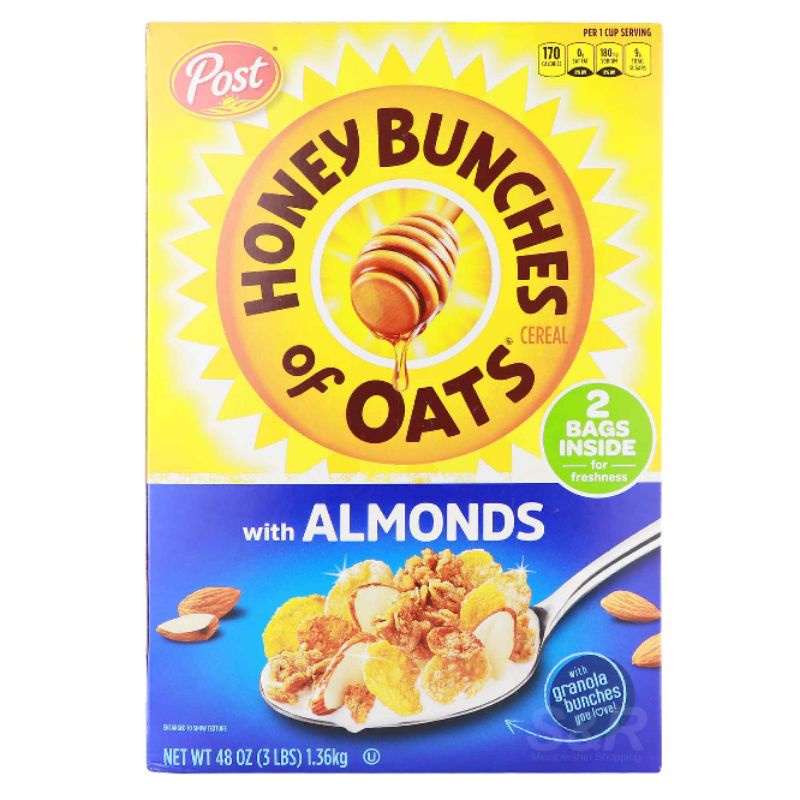 Post Honey Bunches of Oats with Almonds Cereal 1.36kg | Shopee Philippines