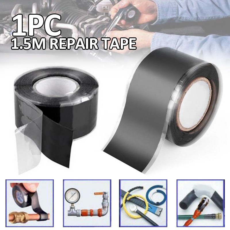 Universal Black Waterproof Pipe Repair Tape Stop Water Leak Burst