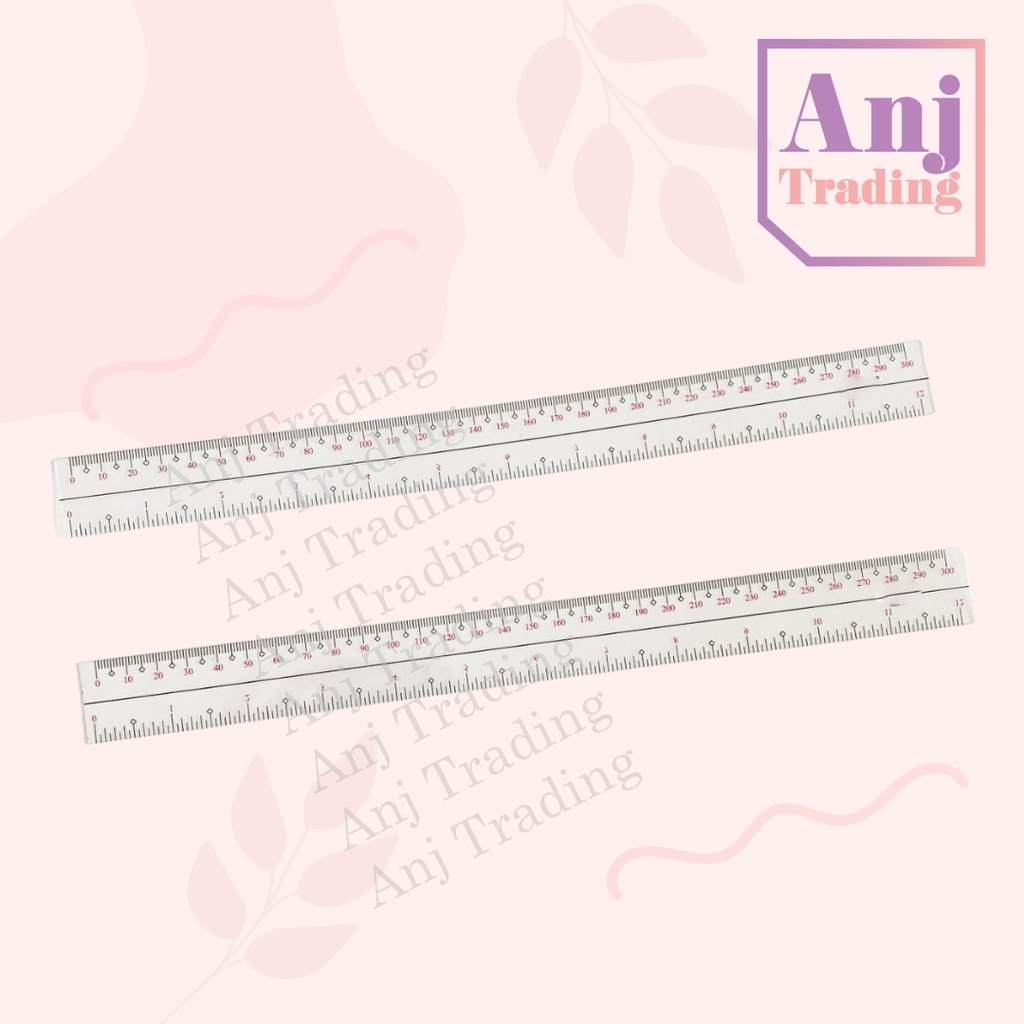 Transparent Flexible Ruler Stationery School Supplies 30cm | Shopee ...