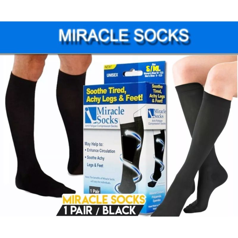 Miracle Socks Antifatigue Compression Socks | Shopee Philippines