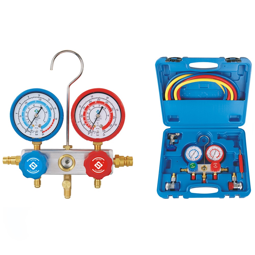 Refrigerant Gauge Set Charging Regulator R134a R22 Use With Cars Home