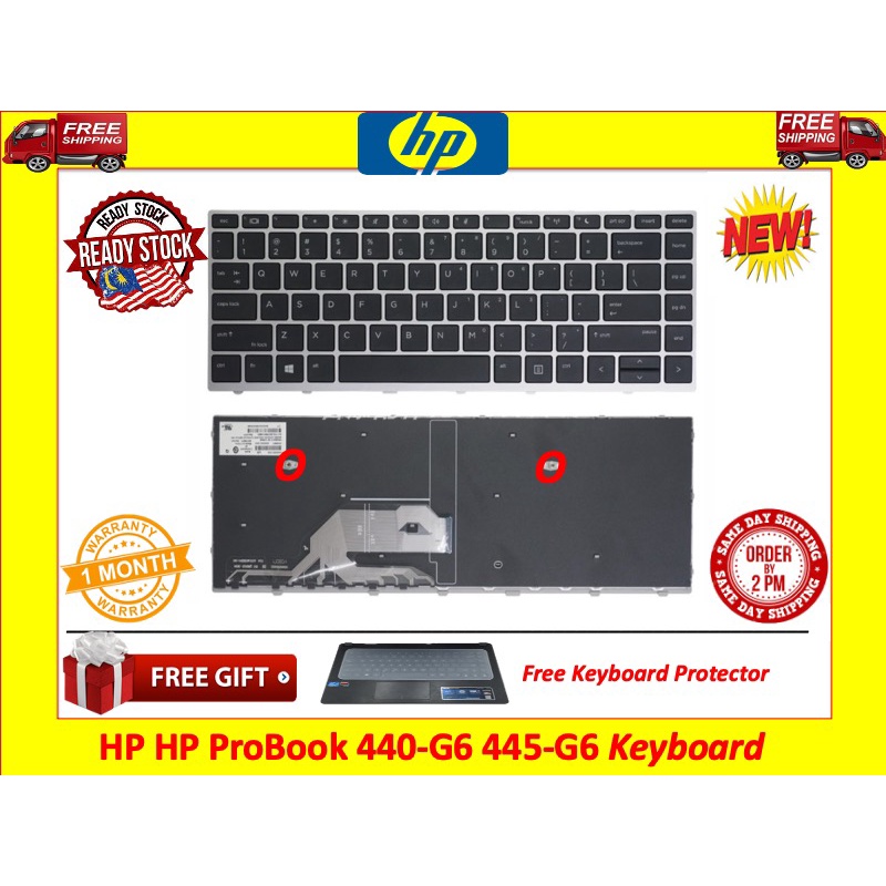 HP ProBook 440-G6 445-G6 L38139-001 L38138-001 Series laptop keyboard ...