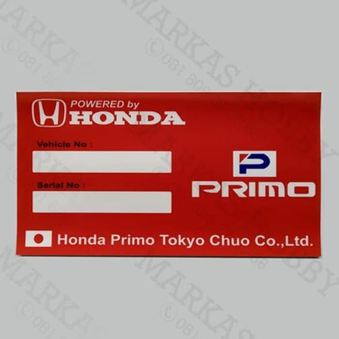 1Pc Red Vinyl Honda Primo Sticker 7.5x14cm for Car Motorcycle