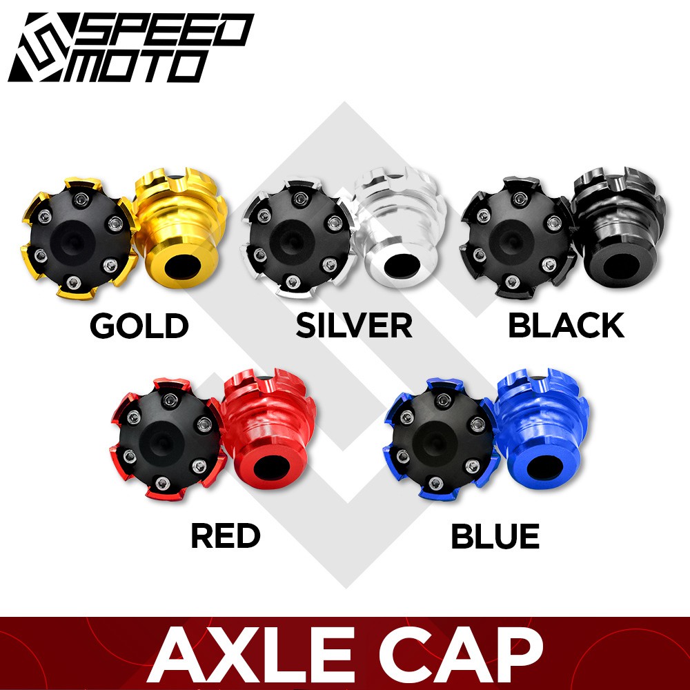 AXLE CAP ALLOY PAIR BLACK 1 PAIR AXLE CAP 0909 FOR MOTORCYLE SPEEDMOTO