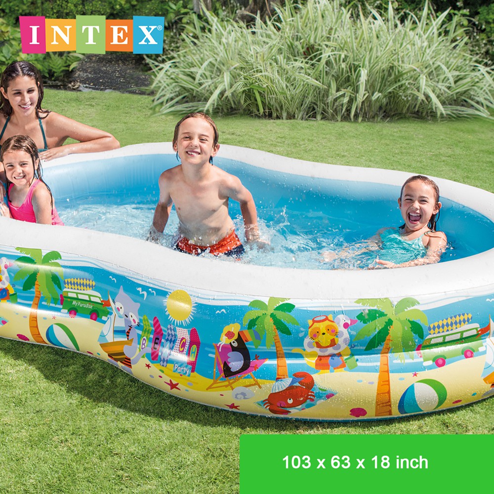 INTEX Swim Pool FREE Electric Air Pump Adult Kids Swimming Family Size ...