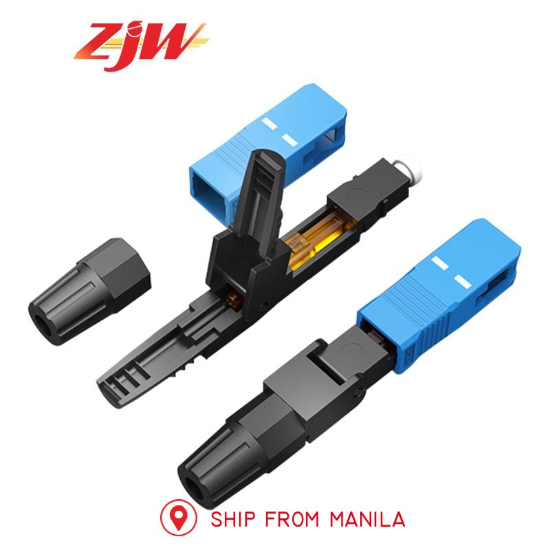 Zjw Pcs Sc Upc Optic Fiber Quick Cold Upc Fast Connector Embedded Fiber Optic Quick Connector