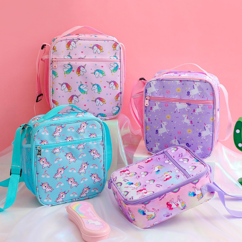 Cute Unicorn Lunch Shoulder Bags Cartoon Thermal Bag Creative Insulated