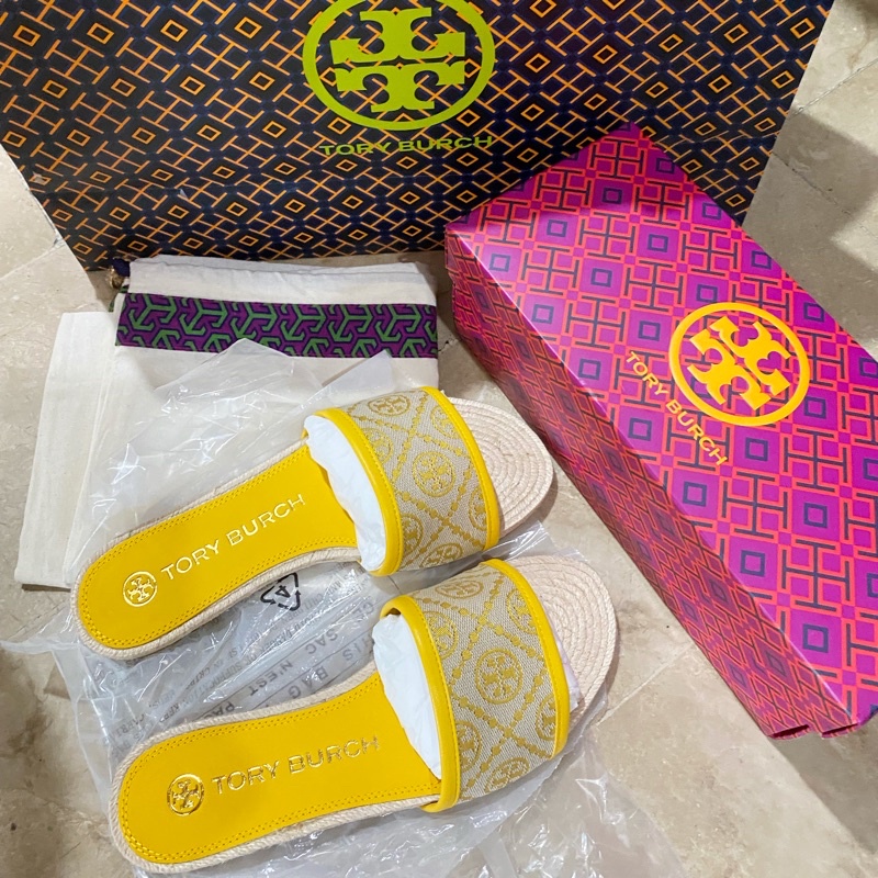 Tory burch espadrille online slides