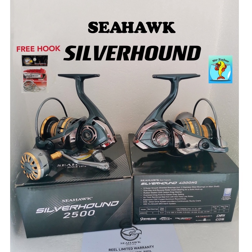 FISHER 2022 SEAHAWK SILVERHOUND 1000 2500 4000 4000HG 6000 Spinning ...