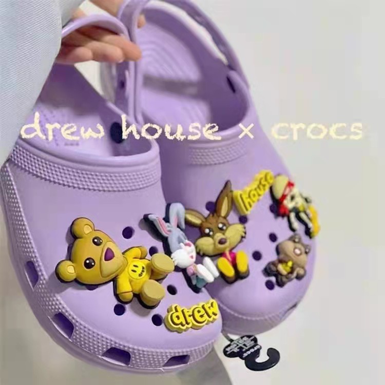 Drew House Justin Bieber 3D Jibbitz Crocs Pins For Crocs (1 Sets 7Pcs