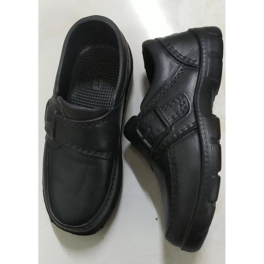 Boys Children Black Shoes | Shopee Philippines