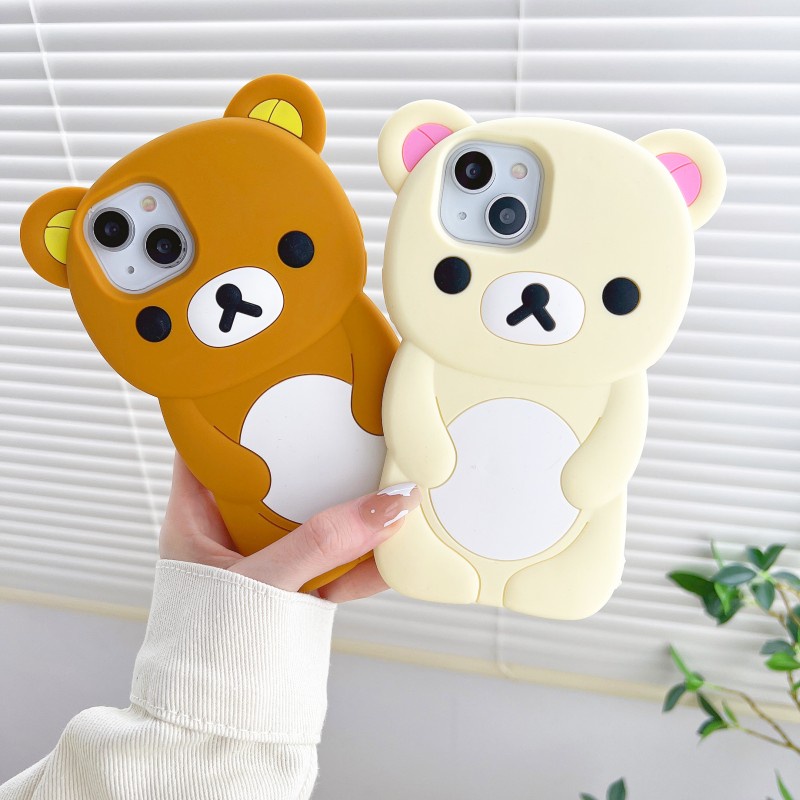 Cute rilakkuma bear Phone Case For iPhone 15 14 13 12 11 Pro Max Xs X ...