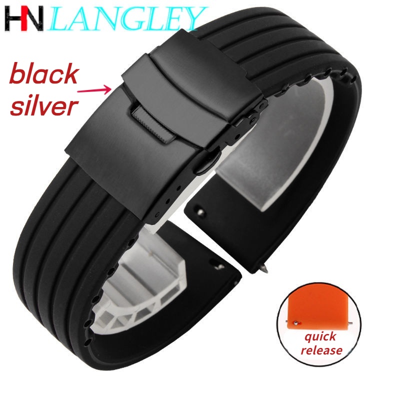 20mm 22mm Quick Release Silicone Watch Bands For Samsung Active 43mm 47mm for Fossil Strap 18mm 24mm Rubber Sport Bands Shopee Philippines