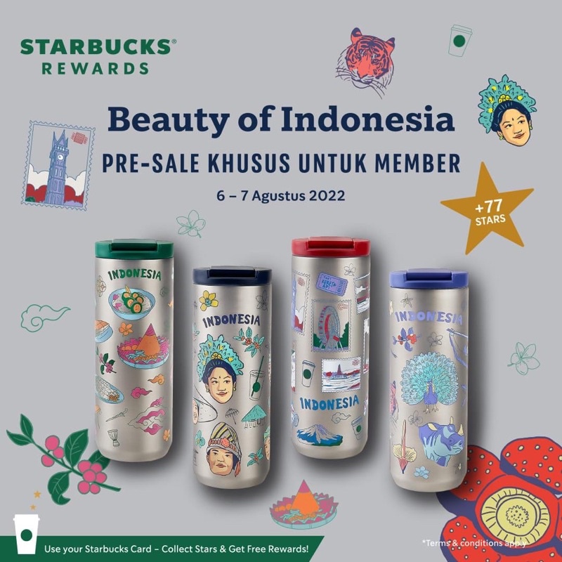 Indonesian starbucks Tumbler beauty of indonesia series grande