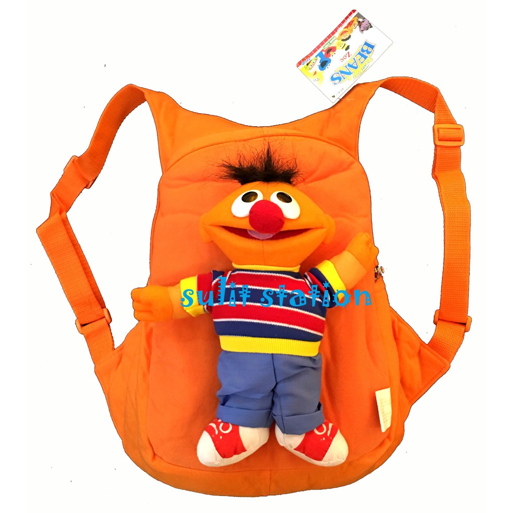 SESAME STREET ERNIE 3D PLUSH BACKPACK TOY KIDS SOFT BAG | Shopee ...
