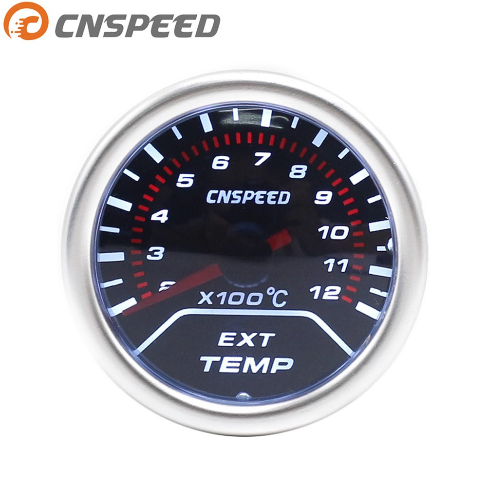 CNSPEED 2"52mm Auto Exhaust gas temp gauge Smoke lens 2001200C Auto