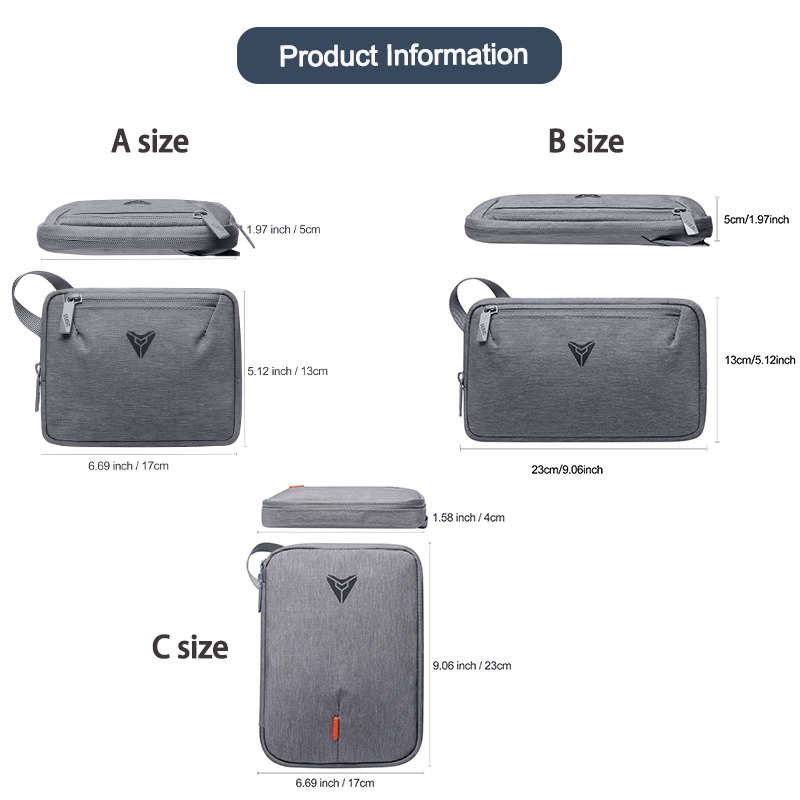 BUBM Portable Travel Cable Organizer Bag Double Layer Electronic ...