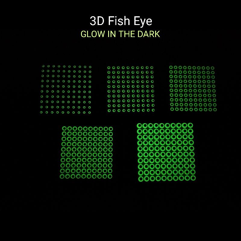 100pcs. 3D Fish Eye sticker Glow in the Dark DIY lure