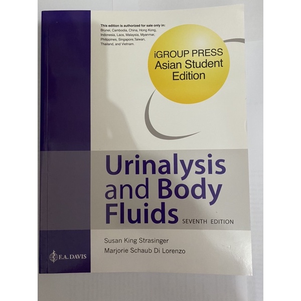 Urinalysis And Body Fluids (Sevent Edition) | Shopee Philippines