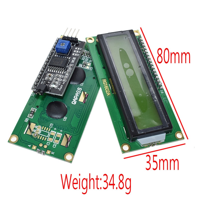 LCD1602A Module LCD1602 Blue Green Screen IIC I2C LCD1602 for Arduino ...