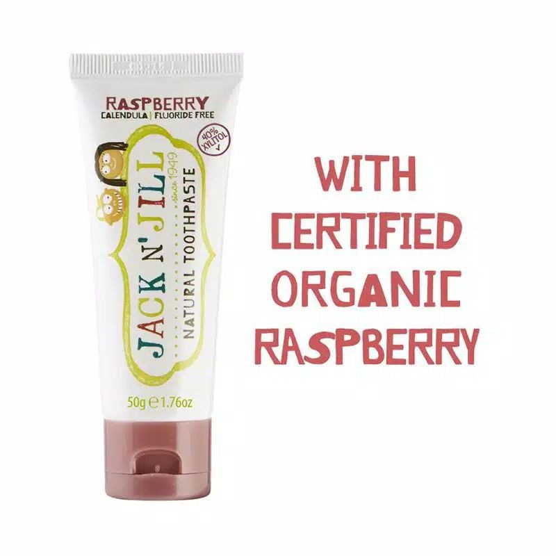 Jack n Jill Natural Toothpaste Raspberry 50 gr / Children's Toothpaste ...