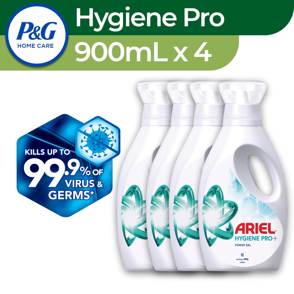 ¤[BUNDLE] Ariel Liquid Detergent Hygiene Pro+ 900mL x 4 (Laundry