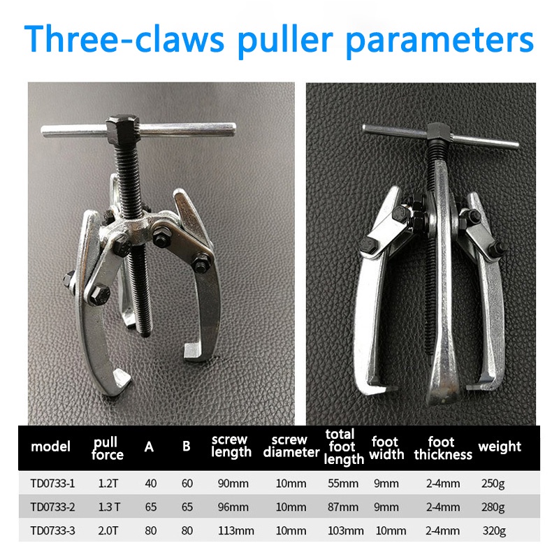 2 Jaw/3 Jaw Bearing Puller Wiper/Chain/Gear/Bearing Removal Tool Car