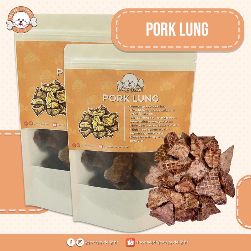 Dehydrated Pork Lung Healthy Pet Treats Dog Cat Shopee