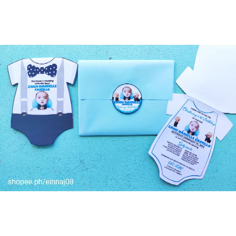 Boss Baby Invitation Christening Invitation Shopee Philippines