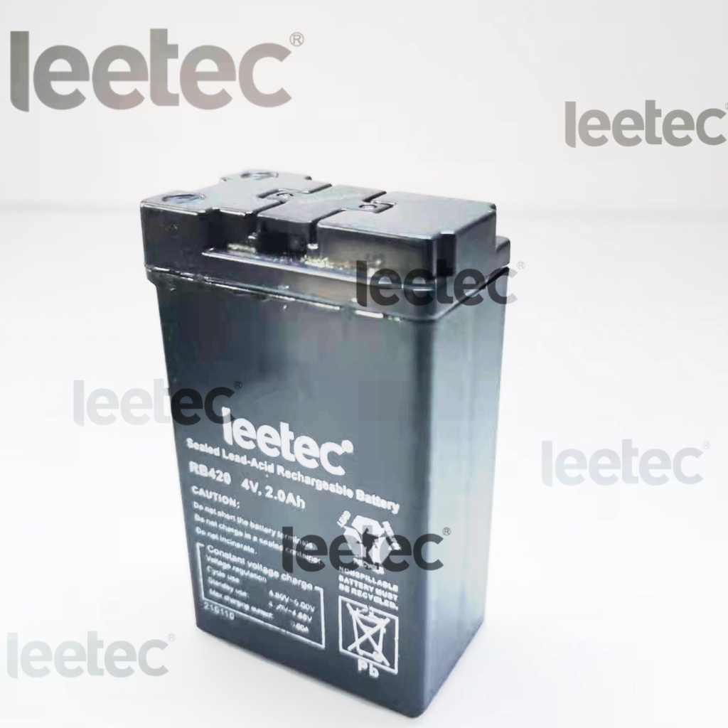 Rechargeable Battery Sealed Lead-Acid 4V 2.0Ah LEETEC RB420 | Shopee ...