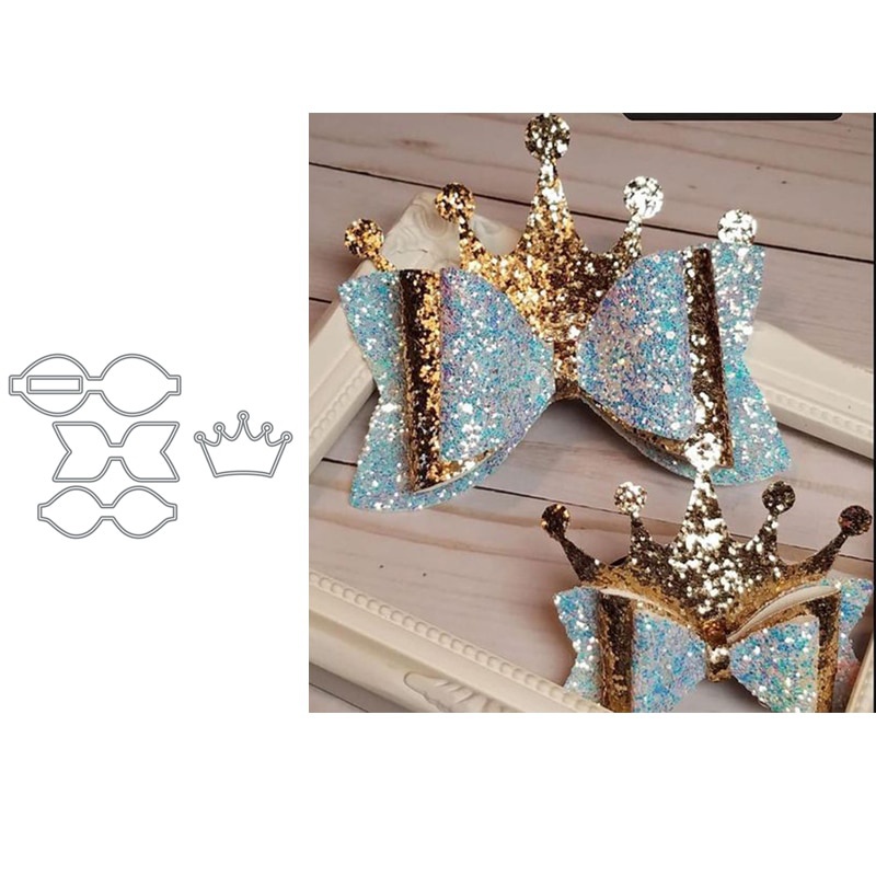 Bow Crown Bowknot Metal Cutting Dies Scrapbooking Album Card Making ...