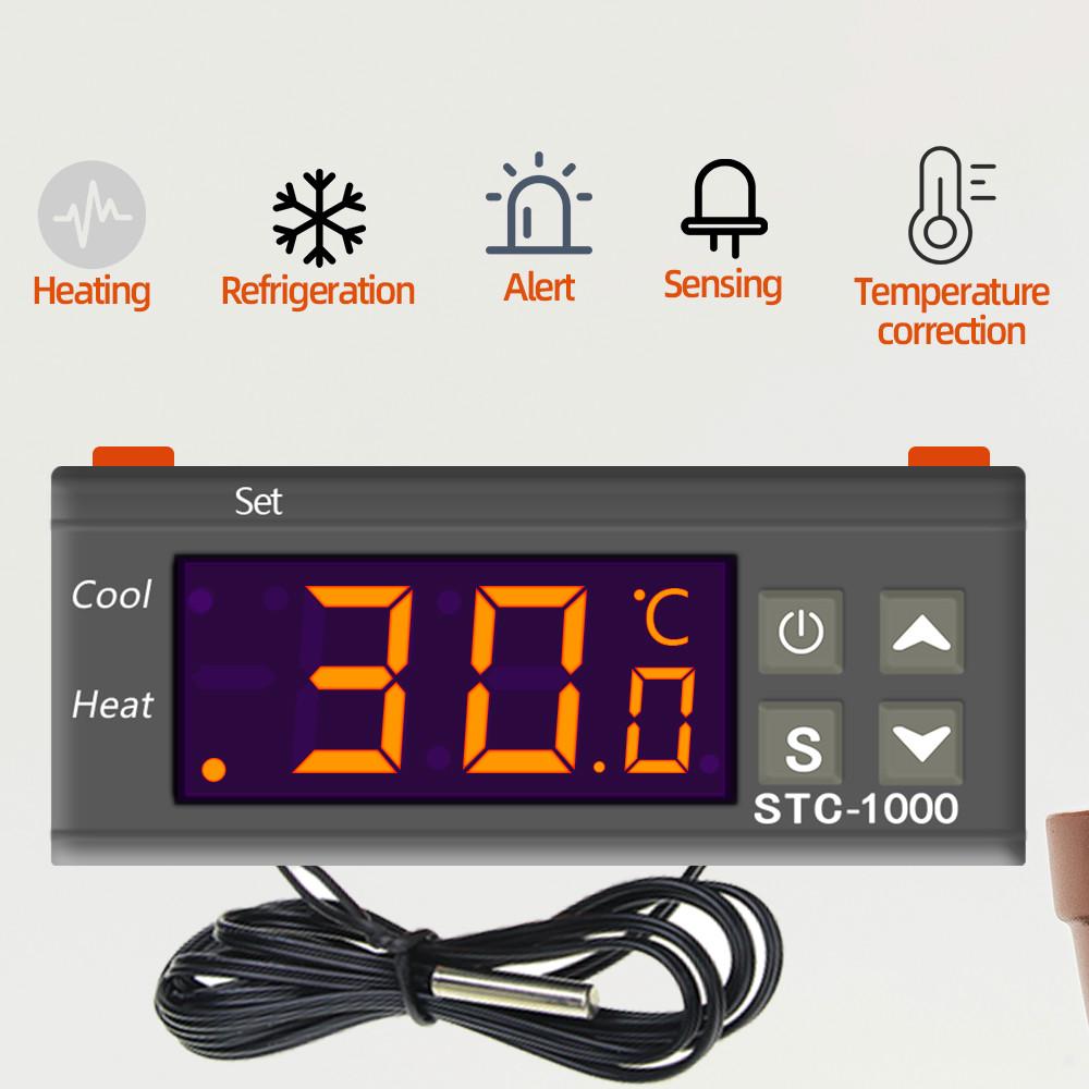 STC-1000 Temperature Controller Thermostat 12V 24V 220V Thermostat ...