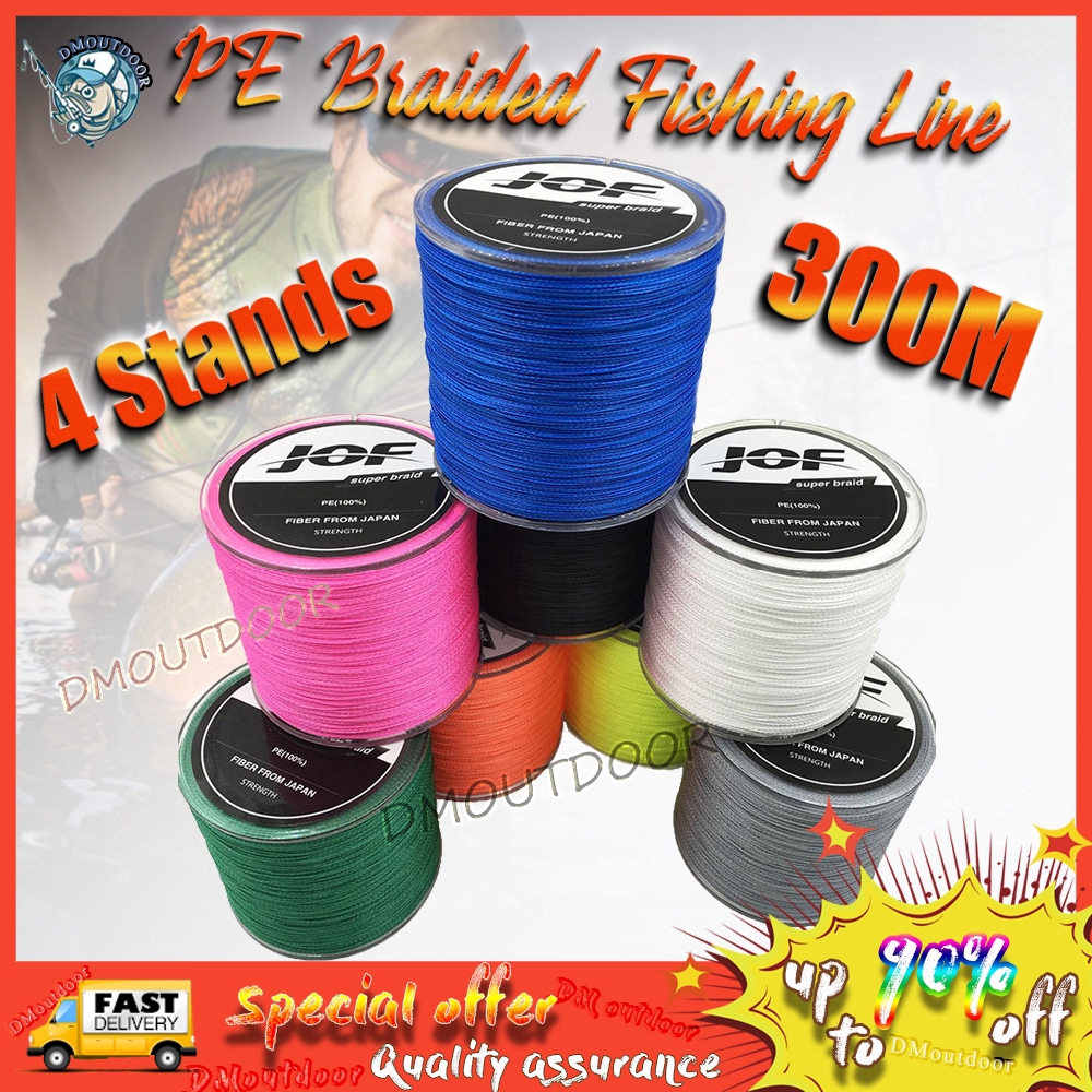 JOF PE Fishing Line 4 Sthands 300m Braided PE Line Super Strong