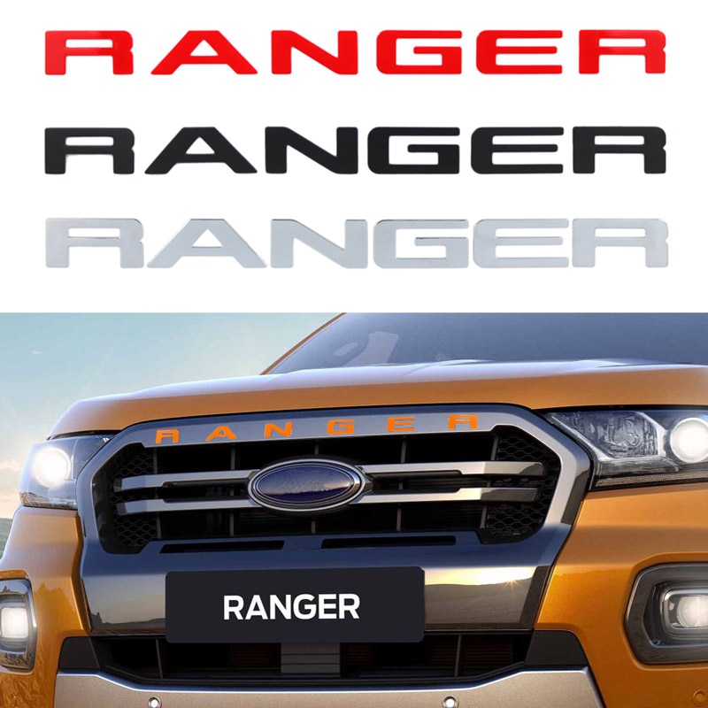 For Ford Ranger 2015-2021 Grille Top Logo Letter Grill RANGER 3D Emblem ...