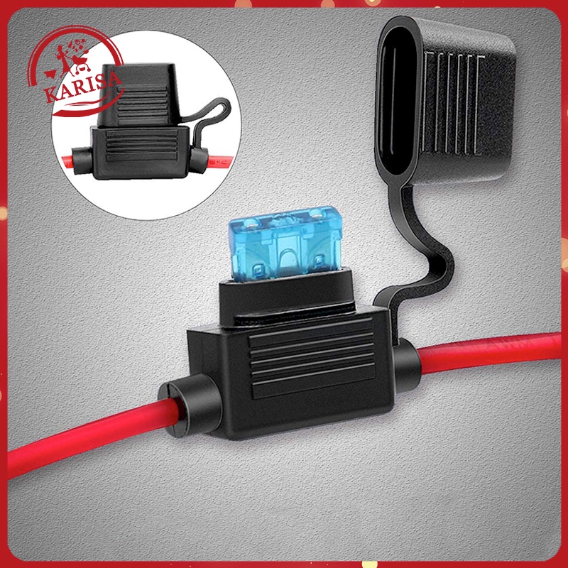 Car Mini Inline Fuse Holder 16 AWG Gauge Motorcycle Wire Fuse Holder