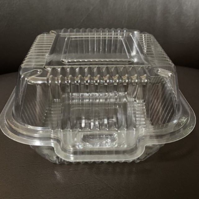 OPS C10 Clear Clamshell Hamburger Box Container 100pcs 4.5in W x 4.8in