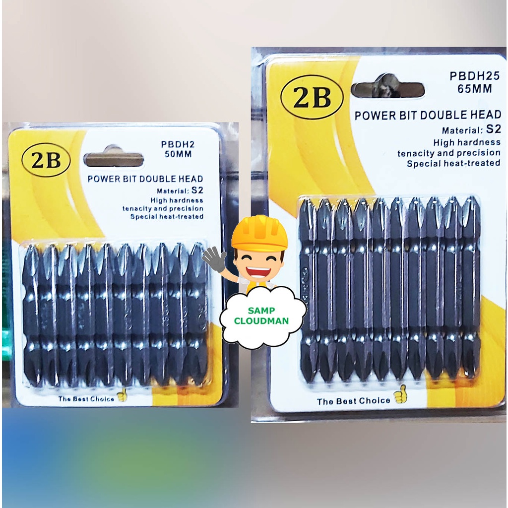 2B USA Screw Bit / Power Bit Ph2 x 50mm Dual Ends 1 PIECE Screw Driver ...