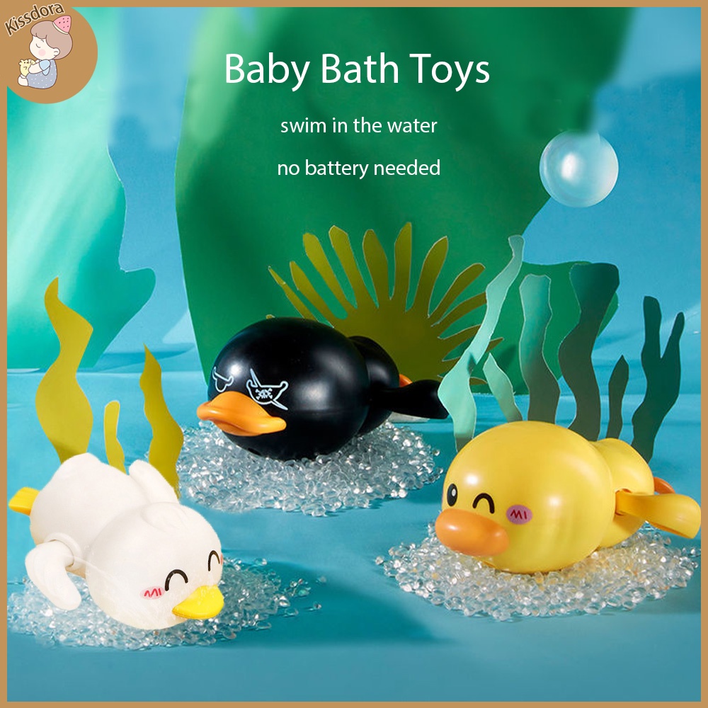 Kissdora Children's bath toys duck shape water toys for fun | Shopee ...