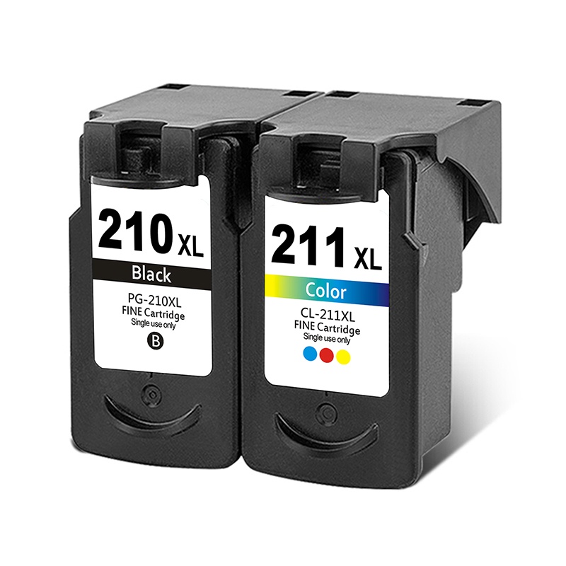 thumbnail image 2 of 3-Pack Remanufactured Ink Cartridges – PG-210XL Black & CL-211XL Color – For Canon PIXMA MP240, MP250, MP480, MP490, IP2700 Series 2 of 3