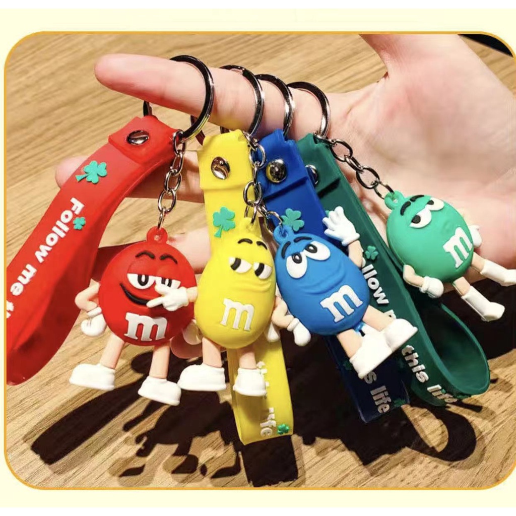 Chocolate Bean Doll Pendant Cartoon Keychain Couple Keychain School Bag ...
