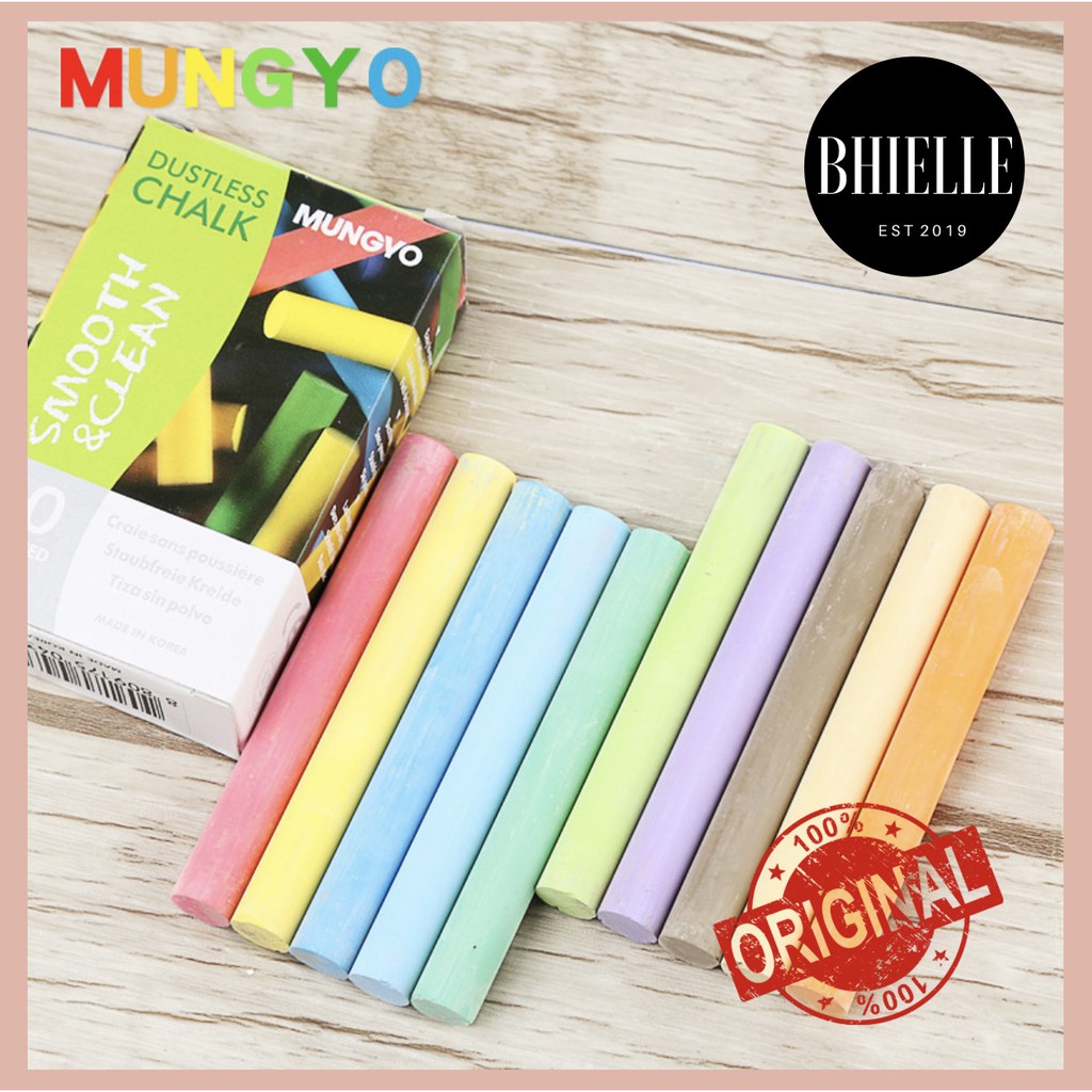 DUSTLESS Color Chalk and white chalk Non Toxic Good for Kids 10's ...