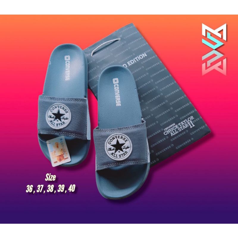Gray CONVERSE SLIDE SANDALS | Shopee Philippines