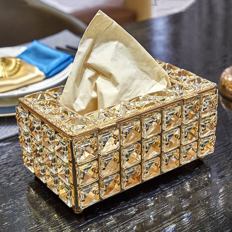 Crystal Tissue Box (Gold Color) Shopee Philippines