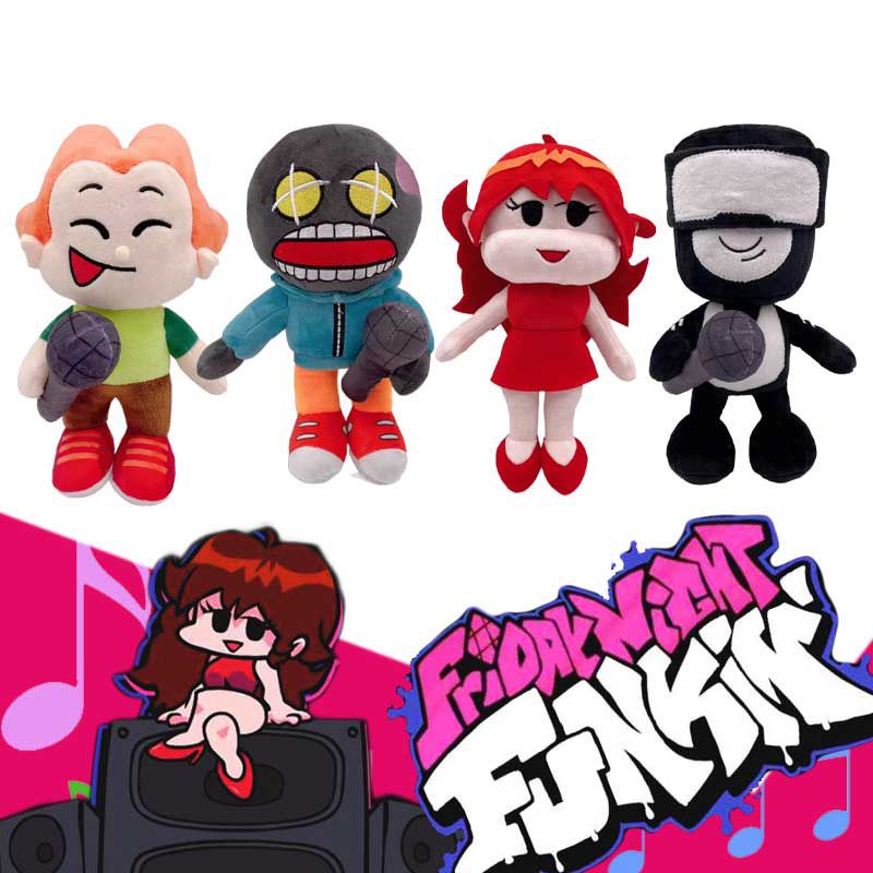 Anime Friday Night Funkin Plush Toy Fnf Girlfriend Captain Pico Whitty Stuffed Doll Birthday 6456