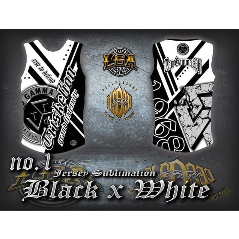 BLACK&WHITE TRISKELION SUBLIMATION SANDO/JERSEY | Shopee Philippines
