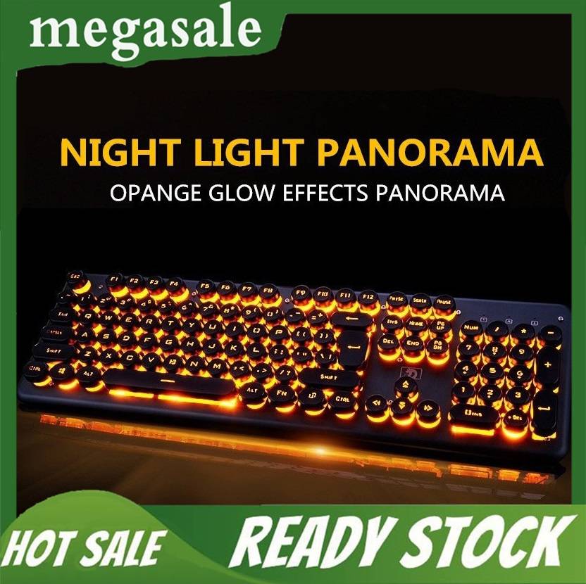 K70 Punk Retro Mechanical Feel Keyboard Steam Wire Round Button ...