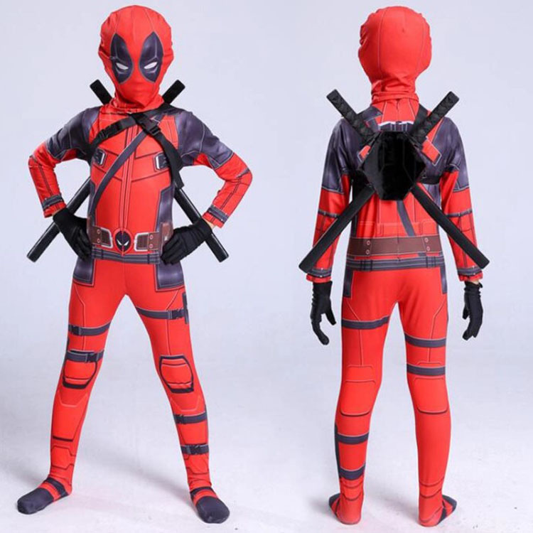 Halloween Costume Deadpool Bodyguard Tights Cosplay Children Avenger ...