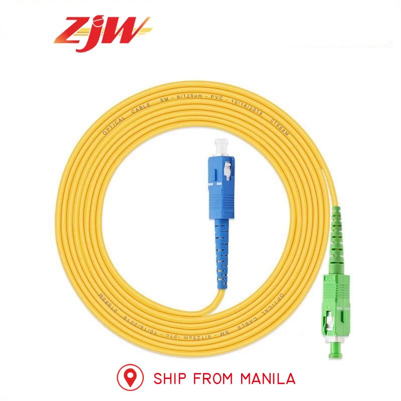 Fiber Cable, 3M SC/UPC-SC/APC Fiber Jumper Singlemode Simplex - SC to SC SM  Fiber Optic Patch Cable - Fiber Optic Internet Cable (3M)