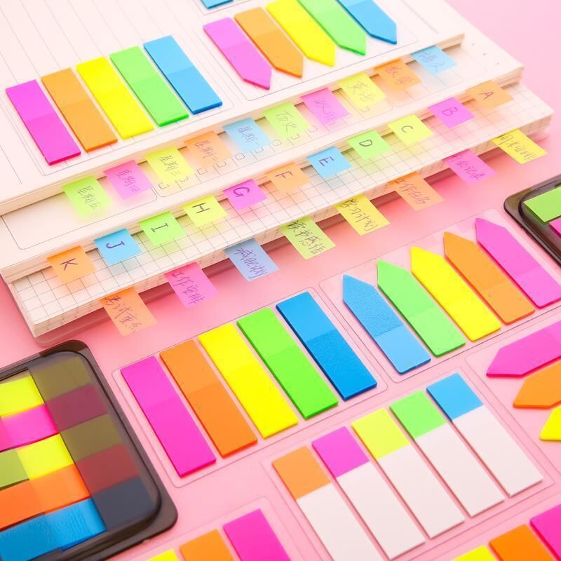 creative fluorescent classification index stickers loose-leaf labels ...